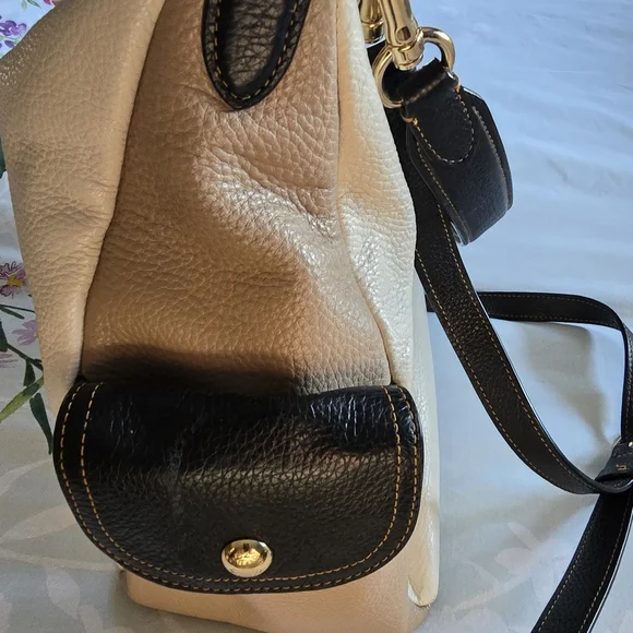 COACH PEBBLE LEATHER SHOULDER BAG, LIKE NEW TAN-TAUPE-BROWN, POCKETS, LINED - Picture 8 of 10